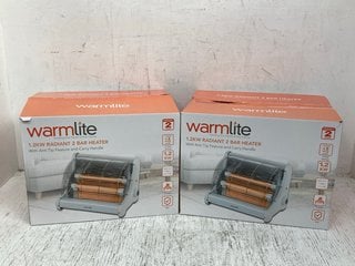 2 X WARMLITE 1.2KW RADIANT 2 BAR HEATERS: LOCATION - C11