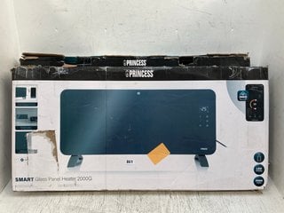 2 X PRINCESS SMART GLASS PANEL HEATER 2000G: LOCATION - C11