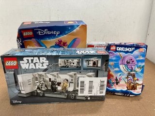 4 X ASSORTED LEGO ITEMS TO INCLUDE STAR WARS BOARDING THE TANTIVE IV: LOCATION - C14