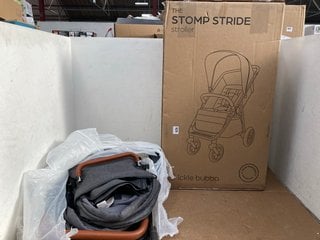 ICKLE BUBBA THE STOMP STRIDE CHILDRENS STROLLER TO INCLUDE DOLL PUSHCHAIR IN BROWN AND GREY: LOCATION - C15