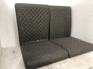 2 X DINING CHAIRS IN GREY: LOCATION - D15