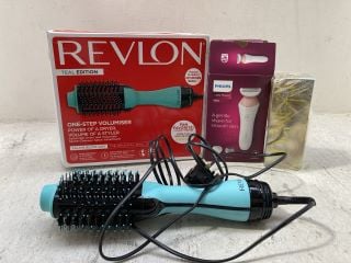 QTY OF BEAUTY ITEMS TO INCLUDE REVLON ONE-STEP HAIR DRYER AND VOLUMISER: LOCATION - D14