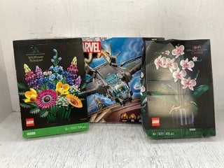 3 X ASSORTED LEGO ITEMS TO INCLUDE BOTANIC COLLECTION ORCHID: LOCATION - D12