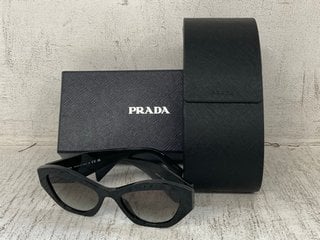 PRADA MILANO WOMENS SUNGLASSES IN BLACK - MODEL NO. OPR07YS - RRP: £170.00: LOCATION - D11