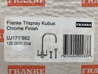 FRANKE TRISPRAY KUBUS CHROME FINISH TAP RRP: £450.00: LOCATION - BR3