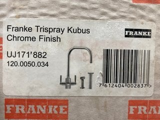 FRANKE TRISPRAY KUBUS CHROME FINISH TAP RRP: £450.00: LOCATION - BR3