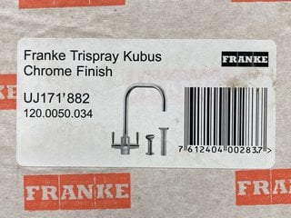 FRANKE TRISPRAY KUBUS CHROME FINISH TAP RRP: £450.00: LOCATION - BR3