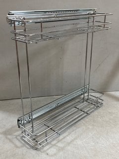 3 X 150MM 2 LAYER BATHROOM BASKETS IN STAINLESS STEEL: LOCATION - BR4