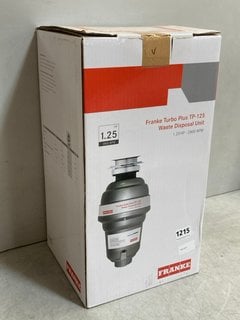 FRANKE TURBO PLUS TP-125 WASTE DISPOSAL UNIT 2800 RPM: LOCATION - BR7