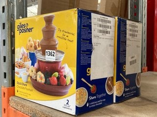 2 X GILES & POSNER DIP & SHARE CHOCOLATE FOUNTAIN MACHINES: LOCATION - BR11