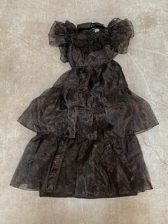 CHILDRENS WEDNESDAY COSTUME DRESS IN BLACK SIZE MEDIUM: LOCATION - BR11