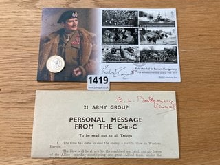 A FIELD MARSHALL MONTGOMERY COMMEMORATIVE TWO POIND COIN FIRST DAY COVER: LOCATION - CR