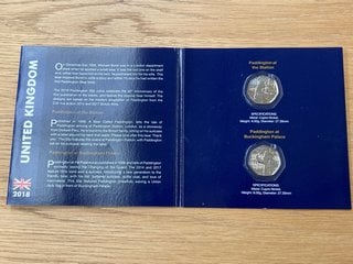 A 2018 PADDINGTON BEAR 50P COLLECTORS SET: LOCATION - CR