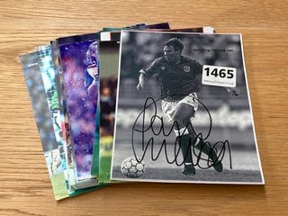 20 X SIGNED PHOTOS OF FOOTBALLERS TO INCLUDE PAUL MERSON: LOCATION - CR