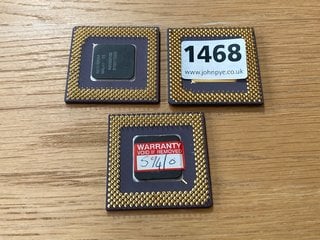 3 X VINTAGE PC PROCESSOR CHIPS: LOCATION - CR