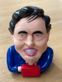 A FLUCK AND LAW 1980S SPITTING IMAGE FIGURE OF NIGEL LAWSON: LOCATION - CR