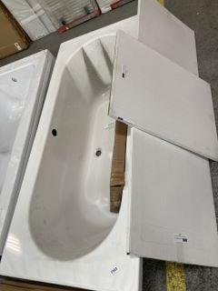 1800 X 800MM NTH DOUBLE ENDED BATH WITH A GLOSS GREY MDF BATH SIDE PANEL WITH MATCHING 800 SIDE PANEL - RRP £489: LOCATION - D6