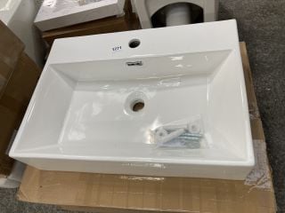 610 X 430MM 1TH CERAMIC COUNTERTOP BASIN - RRP £240: LOCATION - C7