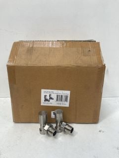 QTY OF 15MM ANGLED RADIATOR VALVES IN BRUSHED NICKEL - RRP £500: LOCATION - R1