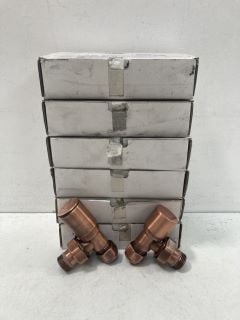 QTY OF ALL COPPER 15MM ANGLED RADIATOR VALVES - RRP £300: LOCATION - R1