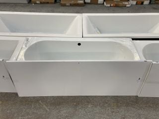 1700 X 700MM NTH DOUBLE ENDED BATH WITH A GLOSS GREY MDF BATH SIDE PANEL - RRP £379: LOCATION - C2