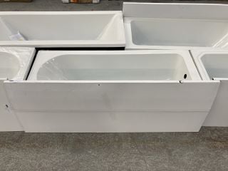 1700 X 700MM NTH SINGLE ENDED BATH WITH A GLOSS GREY MDF BATH SIDE PANEL - RRP £379: LOCATION - C3