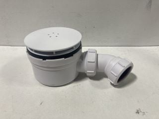 90MM FAST FLOW SHOWER WASTE IN WHITE WITH OUTLET ELBOW - RRP £90: LOCATION - RACKING 2