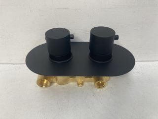 TWIN CONCEALED SHOWER VALVE IN BLACK - RRP £399: LOCATION - RACKING 2