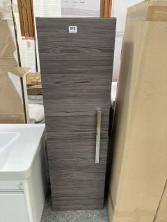 (COLLECTION ONLY) WALL HUNG 1 DOOR BATHROOM CABINET IN DARK WOOD 1200 X 350 X 220MM - RRP £405: LOCATION - D3