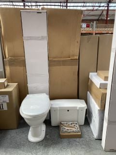 (COLLECTION ONLY) TRADITIONAL BTW PAN WITH HIGH LEVEL CISTERN & CHROME PIPE KIT, SOFT CLOSE SEAT - RRP £495: LOCATION - D2