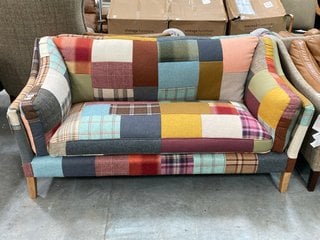 MALONE LARGE 2 SEATER SOFA IN PATCHWORK RRP: £1699 PRODUCT CODE: MALONEPATCH: LOCATION - D8