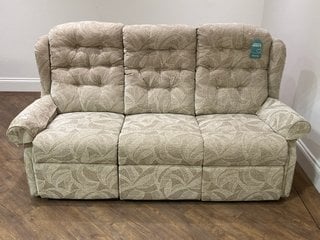 WOBURN 3 SEATER SPLIT BEIGE FABRIC SOFA RRP: £1999: LOCATION - B2