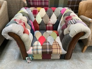 CHESTER CLUB ARMCHAIR IN PATCHWORK RRP: £2099 PRODUCT CODE: CHC1: LOCATION - D8