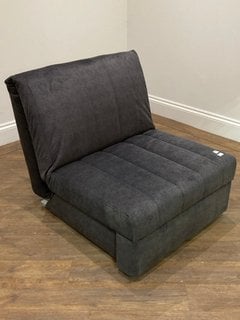 CLAIRE CHAIR/FOLD OUT SINGLE BED IN GREY FABRIC RRP: £849: LOCATION - B2