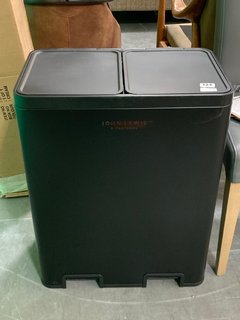 JOHN LEWIS & PARTNERS DOUBLE RECYCLING BIN IN BLACK: LOCATION - D8