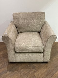 LANGDON ARMCHAIR IN BEIGE FABRIC RRP: £799: LOCATION - B2