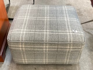 BYRON FOOTSTOOL IN GREY FABRIC RRP: £392: LOCATION - B3