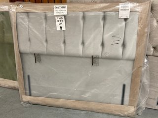 150CM HEADBOARD STAPLES WESTMINSTER FABRIC IN WHISPER GREY: LOCATION - B5