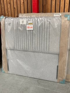 150CM HEADBOARD ISLINGTON FABRIC IN CANVAS MIST GREY: LOCATION - B5