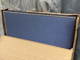 90CM STRUTTED HEADBOARD TABITHA FABRIC IN INK BLUE: LOCATION - B4