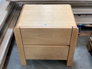 2 DRAWER HIP HOP BEDSIDE TABLE IN NATURAL ASH: LOCATION - B5