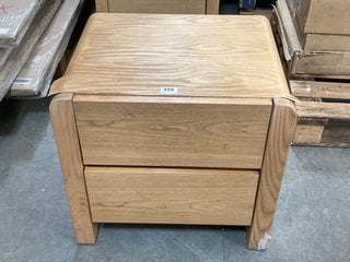 2 DRAWER HIP HOP BEDSIDE TABLE IN NATURAL ASH: LOCATION - B5