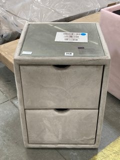 2 DRAWER BEDSIDE CABINET IN PENELOPE OYSTER: LOCATION - B5