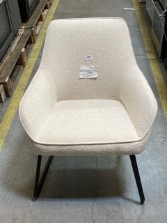 JOHN LEWIS & PARTNERS FORM ACCENT CHAIR IN CREAM RRP: £148: LOCATION - A4