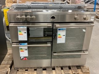 STOVES STERLING DELUXE ELECTRIC STAINLESS STEEL RANGE COOKER MODEL: ST STER DX S1100EI RRP: £2879: LOCATION - A4 (KERBSIDE PALLET DELIVERY)