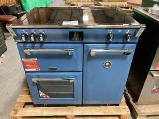 RICHMOND DELUXE ELECTRIC RANGE COOKER IN THUNDER BLUE MODEL: ST RICH DX S900EI LHS: LOCATION - A4 (KERBSIDE PALLET DELIVERY)