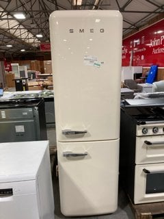 SMEG 50'S STYLE FREESTANDING FRIDGE FREEZER IN CREAM MODEL: FAB32R RRP: £1748: LOCATION - A4