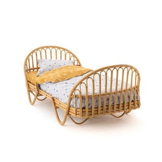 LA REDOUTE MALU VINTAGE RATTAN BED. SIZE: SINGLE (90 X 190CM). RRP - £750: LOCATION - A4