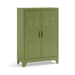 LA REDOUTE HIBA INDUSTRIAL LOW METAL CABINET WITH ADJUSTABLE SHELVES. RRP - £250: LOCATION - A5