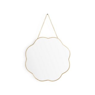 LA REDOUTE UYOVA 30CM DIAMETER BRASS MIRROR. RRP - £30: LOCATION - A5